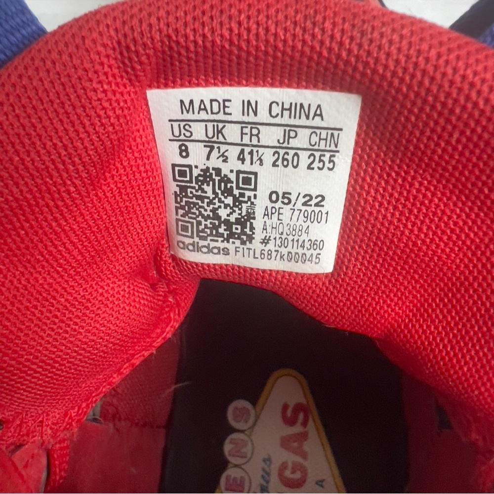 Adidas Harden Vol. 6 Vivid Red Monogram Men's Size 8 Shoes Las Vegas HQ3… - Picture 8 of 9